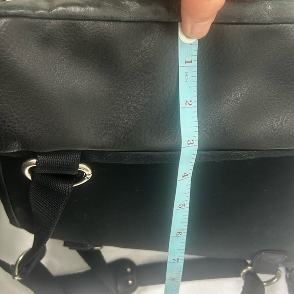 The Sak Black Leather Ventura Embroidery Convertible Backpack Crossbody - Picture 11 of 15